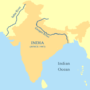 indus river world map